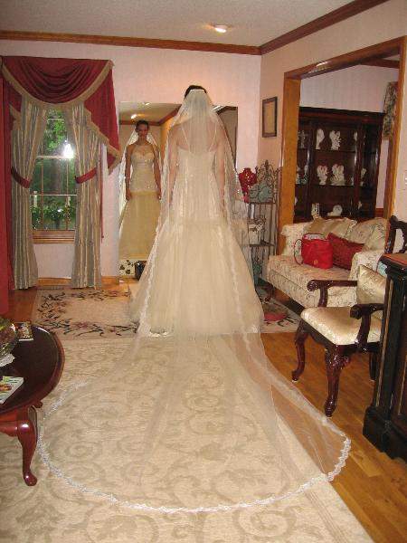 Wedding dress alterations, over bustle by Bridal Alterations by Ruth
